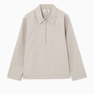 BRAND NEW, COS Light Beige Zip Collar Shirt Jacket
